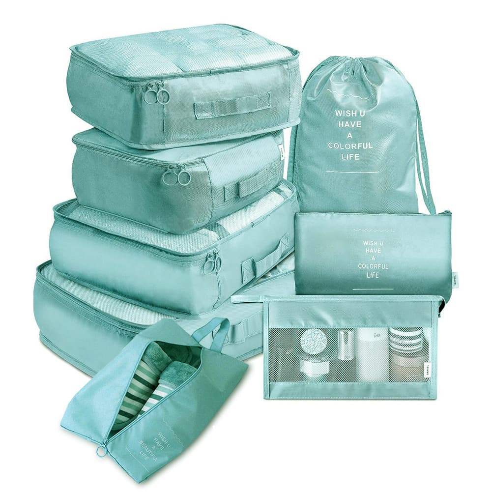 8-piece Set Luggage Divider Bag Travel Storage Clothes Underwear Shoes Organizer Packing Cube Bag — visuel 11