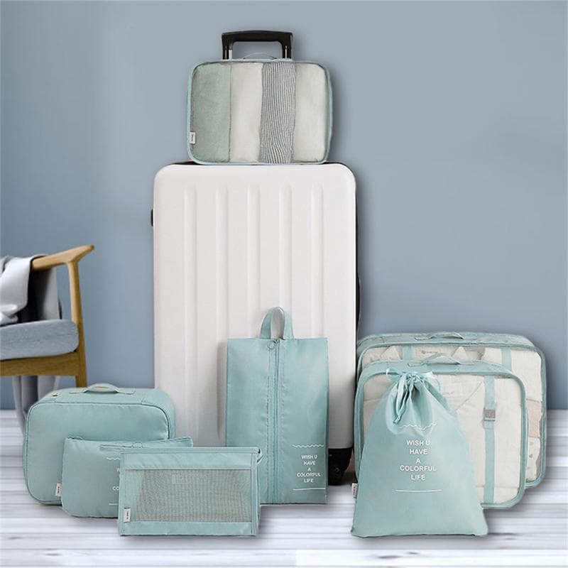 8-piece Set Luggage Divider Bag Travel Storage Clothes Underwear Shoes Organizer Packing Cube Bag — visuel 8
