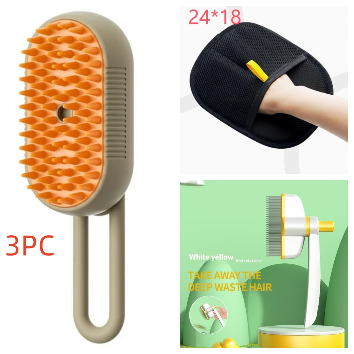 Brosse Vapeur 3-en-1 pour Chat et Chien — visuel 11